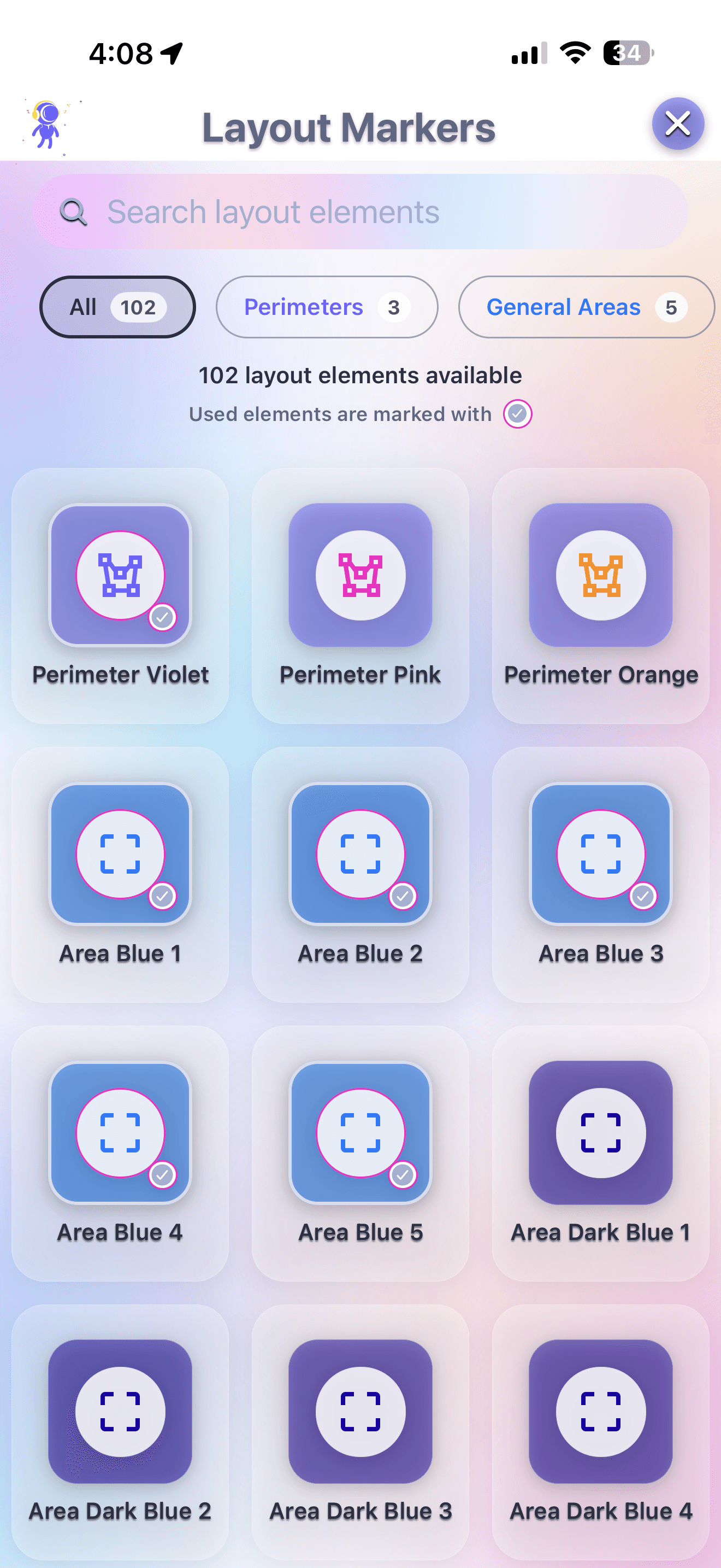 Layout markers