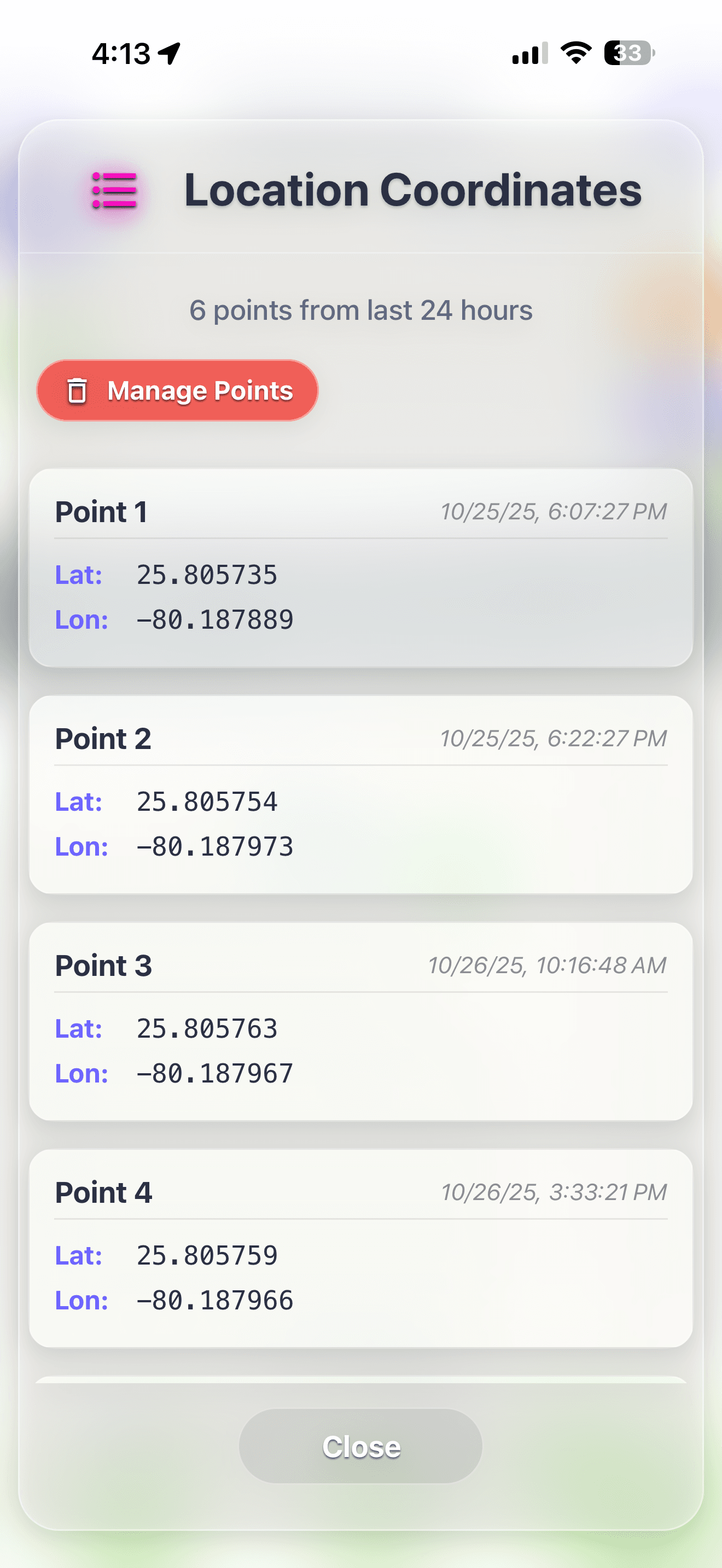 Manage your location data