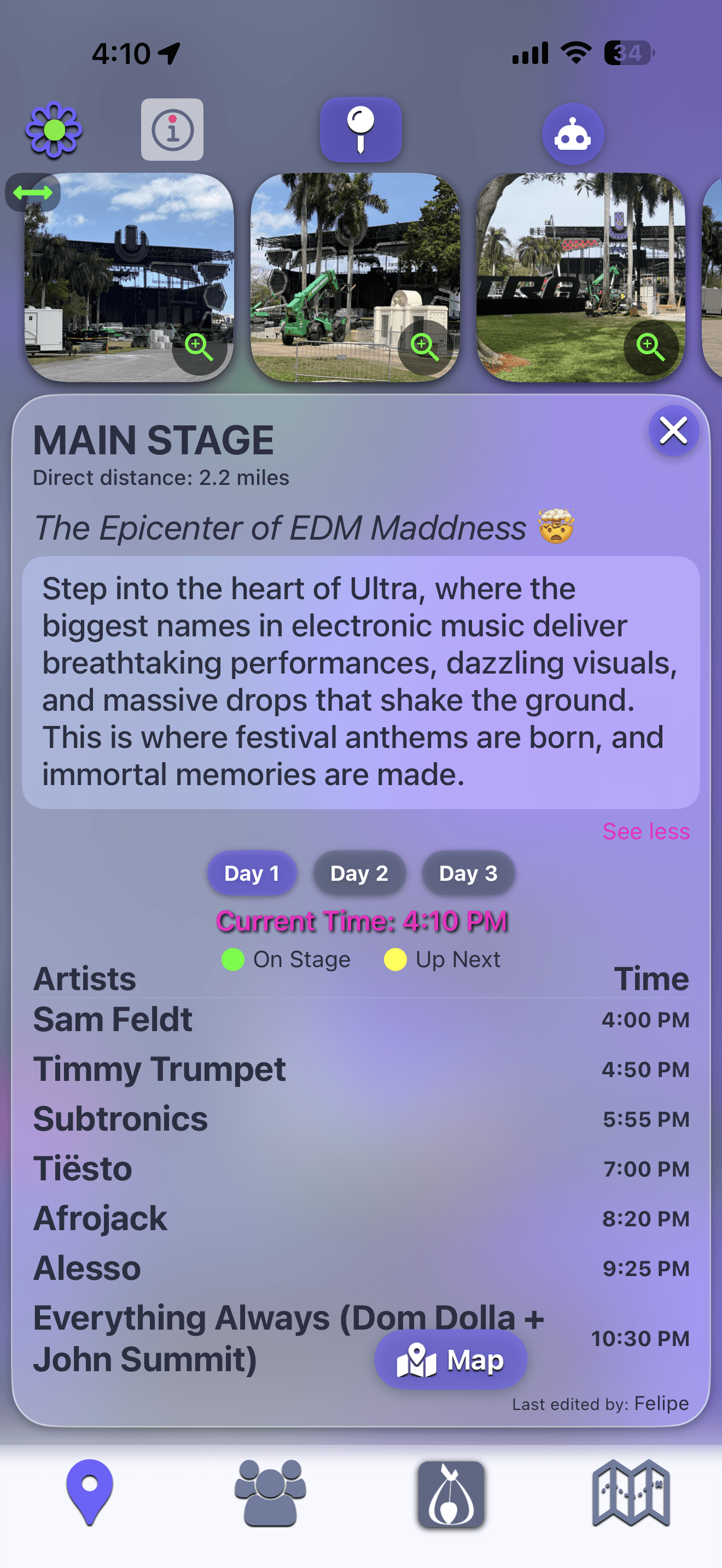 Stage marker details